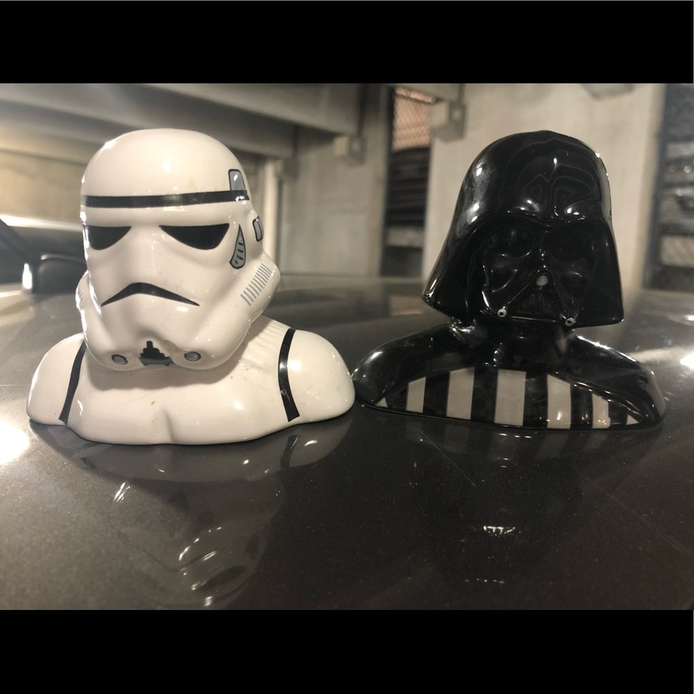 Stormtrooper and Darth Vader Ceramic Salt & Pepper
